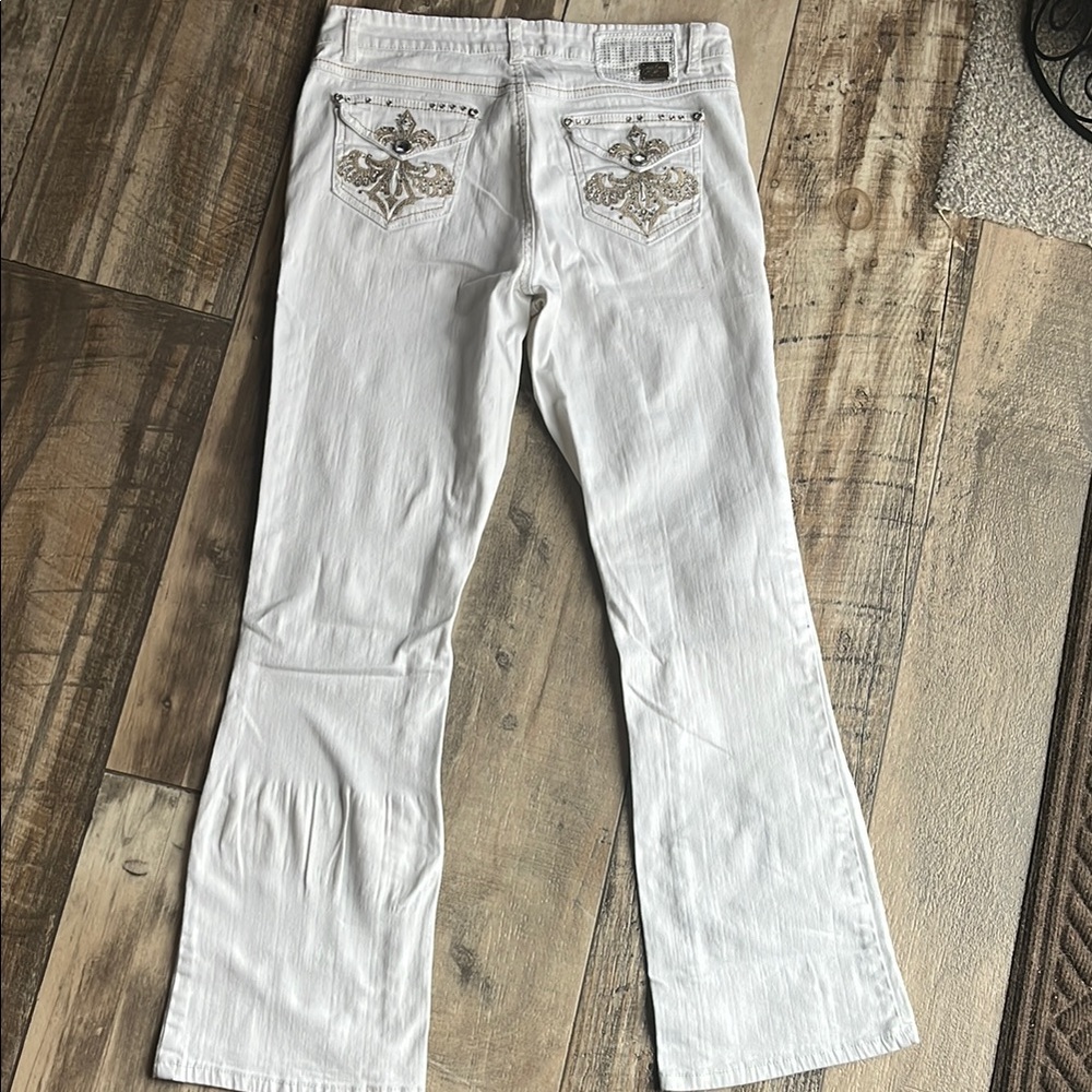 White Flare Wide Leg Jeans